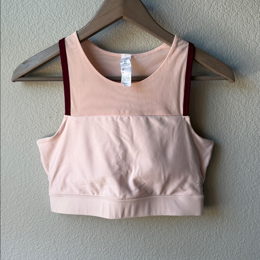 Pink and Burgundy Sports Bra